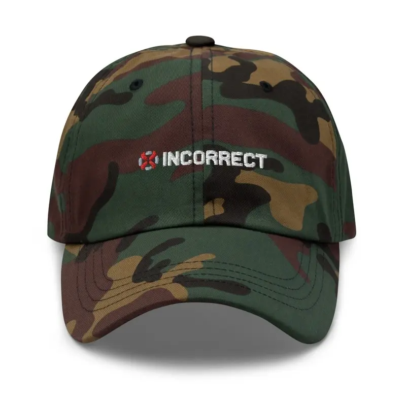 Incorrect Embroidered Dad Cap